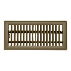 Registre à plancher, beige, 4" x 10"