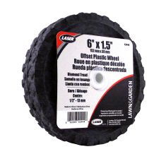 Roue semi-pneumatique avec moyeu en plastique de 1 3/8" centre, 6" x 1,5"