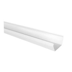 Roofing Gutter - Vinyl - Contemporary Style - 10' - White