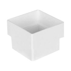 Downspot Gutter Connection Square - Contemporary Style - White