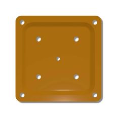 Fixplak 44 Anchor Plate - Cedar - 4" x 4"
