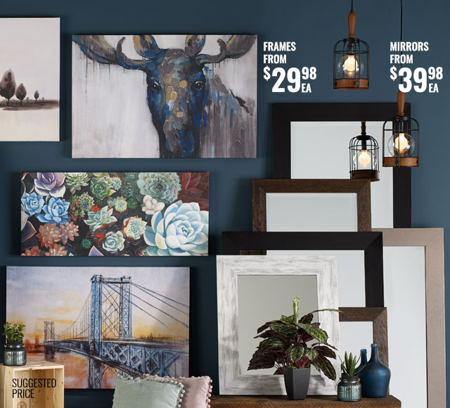 miroirs et tableaux du catalogue english