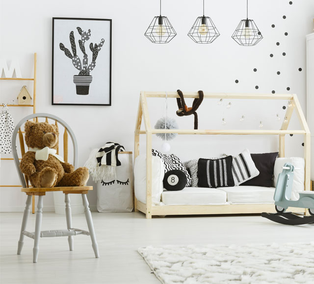 chambre d'enfant blanche